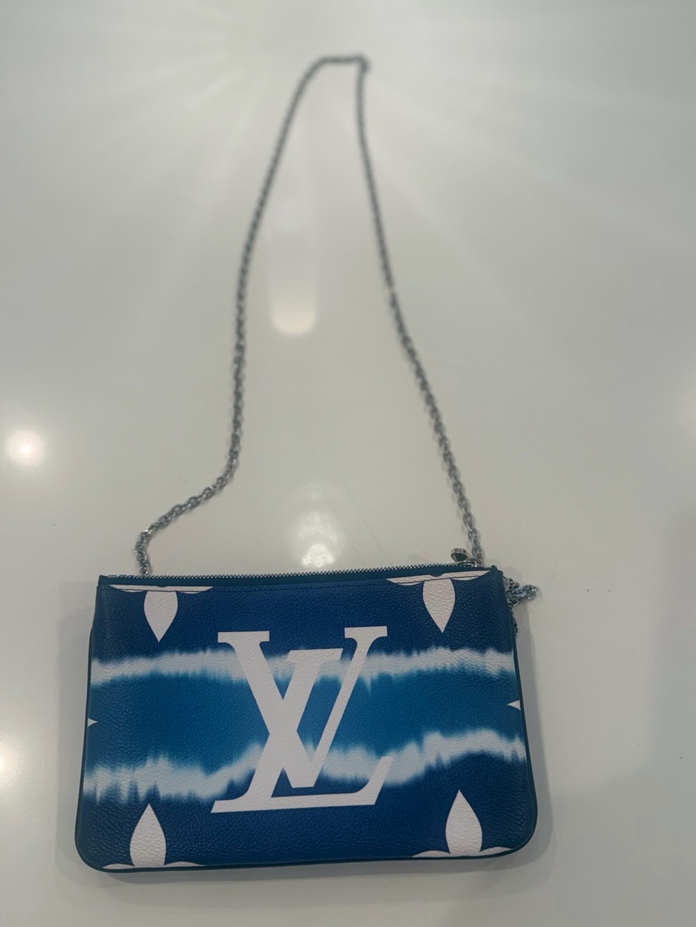 Louis Vuitton Blue and White Tie-Dye Monogram Crossbody Bag